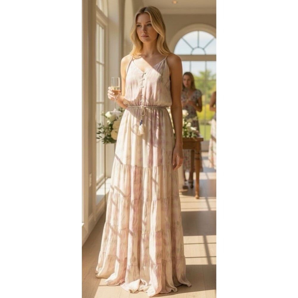 Dolan Anthropologie NEW spaghetti strap lined maxi dress Medium coquette girl